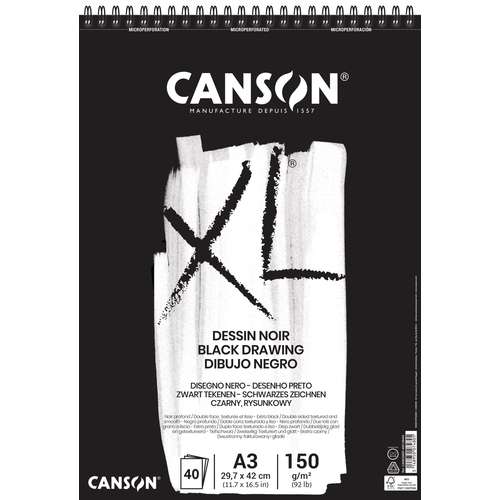 Bloc XL noir Canson 150 g/m² 