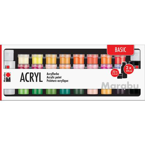 Set de peinture acrylique Basic Marabu 