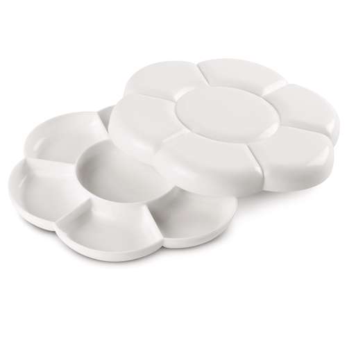 Lot de 2 palettes fleur en plastique fin O'Color 