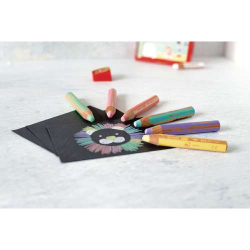 STABILO - Etui de 6 Crayons aux talents multiples woody 3 en 1 +  taille-crayons : : Fournitures de bureau