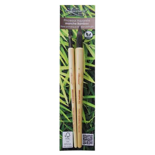 Lot de 2 pinceaux bambou Talaoukti 702RO Léonard 