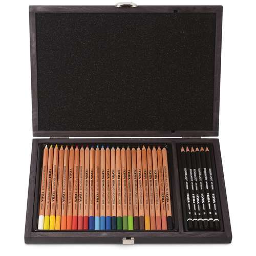 Coffret bois Polycolor/Artdesign Lyra 30 crayons 