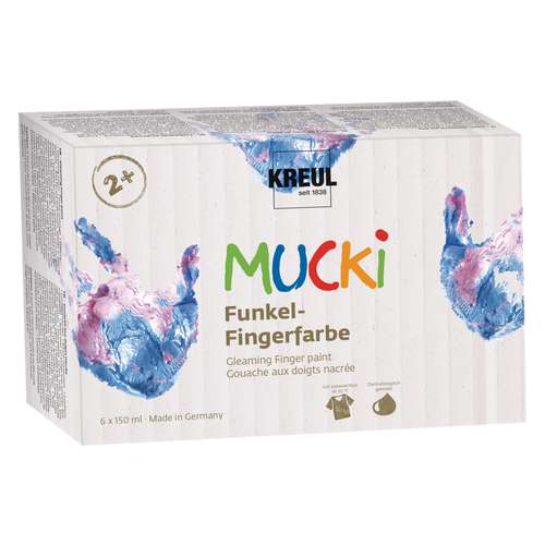 Peinture Au Doigt Kreul Mucki Pour Tissu - 250 Ml Jaune, Lavable, Sans Paraben, Pour Enfants Dès 2 Ans