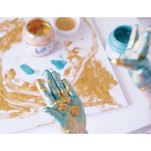 Peinture Textile aux Doigts MUCKI pour Enfants - Coffret de 4 Pots