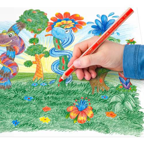 Crayons de couleurs Jumbo spécial enfants en bois
