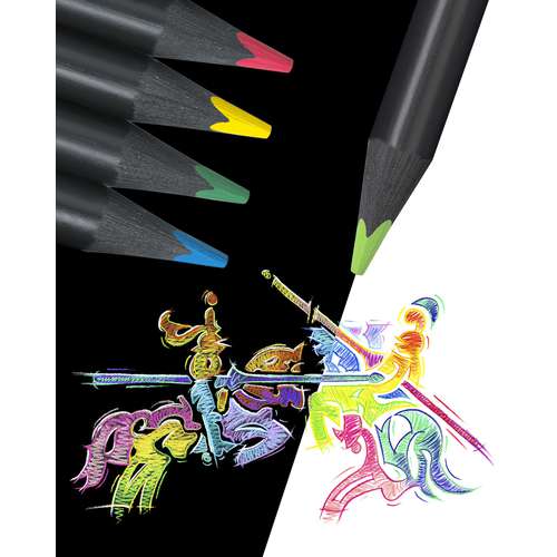 Boîte de 50 crayons de couleurs Black édition - Faber-Castell