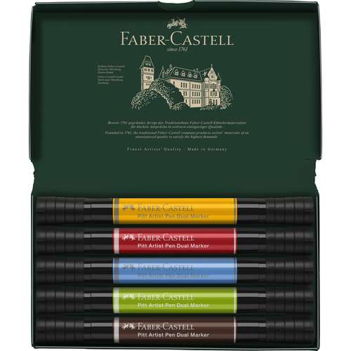 Feutre pointe pinceau pour dessin Vert doré Faber-Castell