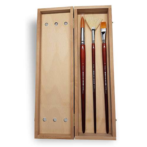 Coffret de pinceaux huile acrylique Lineo 