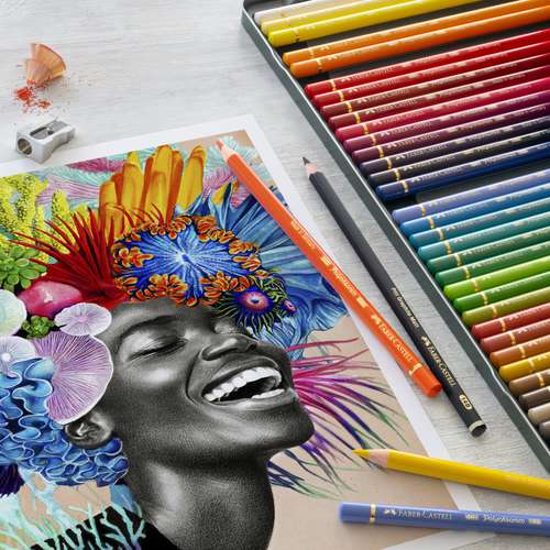 Faber-Castell Crayon gras de couleur Multicolore