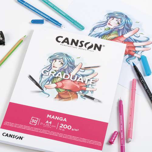 Bloc Graduate Manga 30 feuilles format A4 de Canson