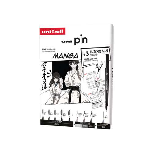 Coffret de feutres initiation Manga Uni-Pin 