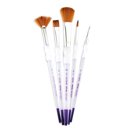 Set de 5 pinceaux Soft Grip set K Royal Langnickel 