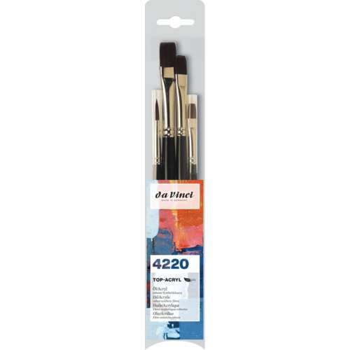 Set de 4 pinceaux Top-Acryl série 4220 Da Vinci 