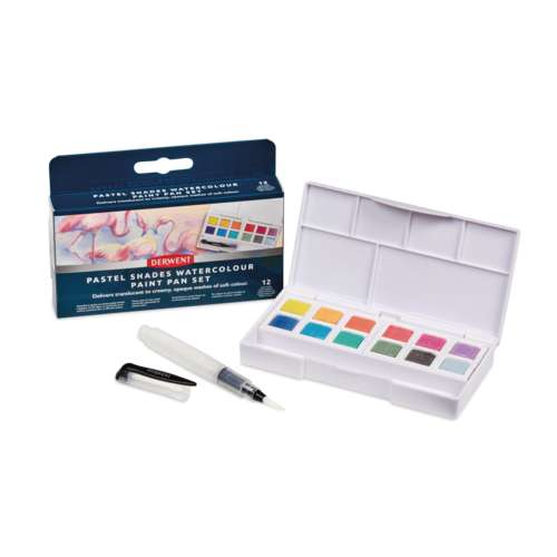 Coffret 12 1/2 godet peinture aquarelles Derwent 