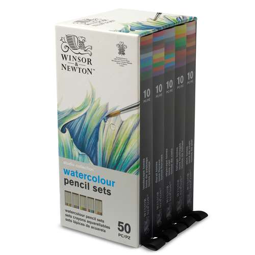 Coffret de 50 crayons aquarellables Winsor & Newton 