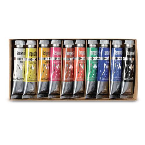 Set de 10 tubes de Tempera fine Maimeri 