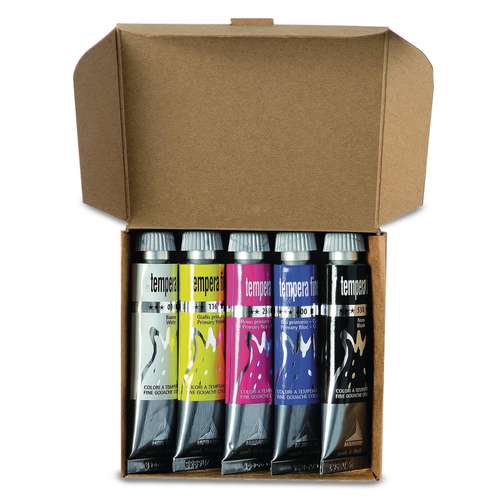 Set de 5 tubes de Tempera fine Maimeri 