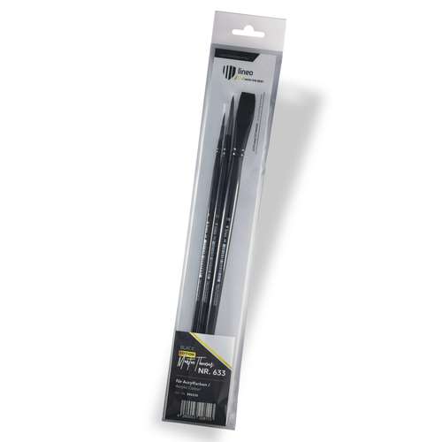 Set de pinceaux acryliques Martin Thomas série 633 Lineo Black Edition 