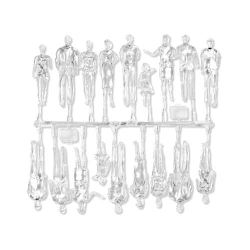 Lot de 18 figurines debout transparentes Hermoli 
