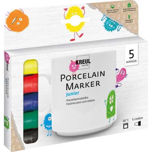 Set 5 marqueurs Verre & Porcelaine Junior  Kreul 