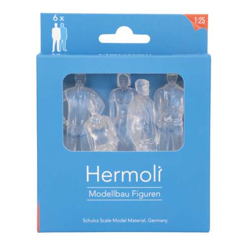 Lot de 6 figurines debout transparent Hermoli 