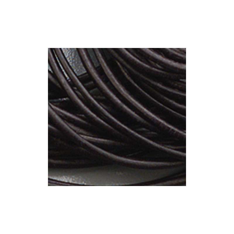 Liens en cuir pour colliers et bracelets, 1 mm, noir