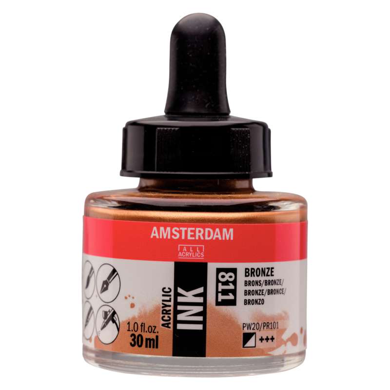 Encre acrylique Amsterdam, 30 ml, Bronze