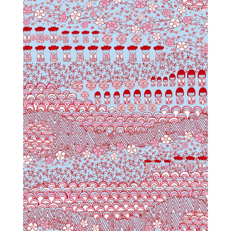 Papier Décopatch - 20g/m², 3 feuilles - 30 x 40 cm, Fête de printemps japonais