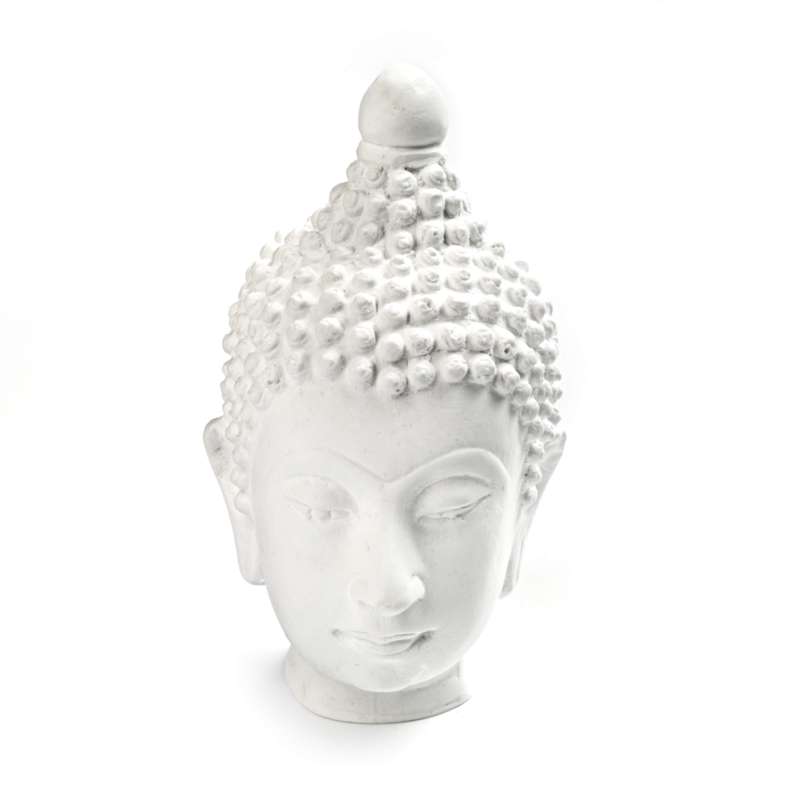 Modèle en plâtre Powertex tête de Bouddha hindou, 12,5 x 7,5 x 5 cm