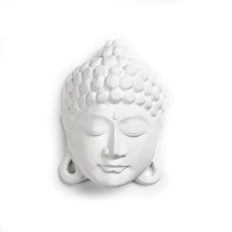 Modèle en plâtre Powertex masque Bouddha XL, 10 x 15 cm