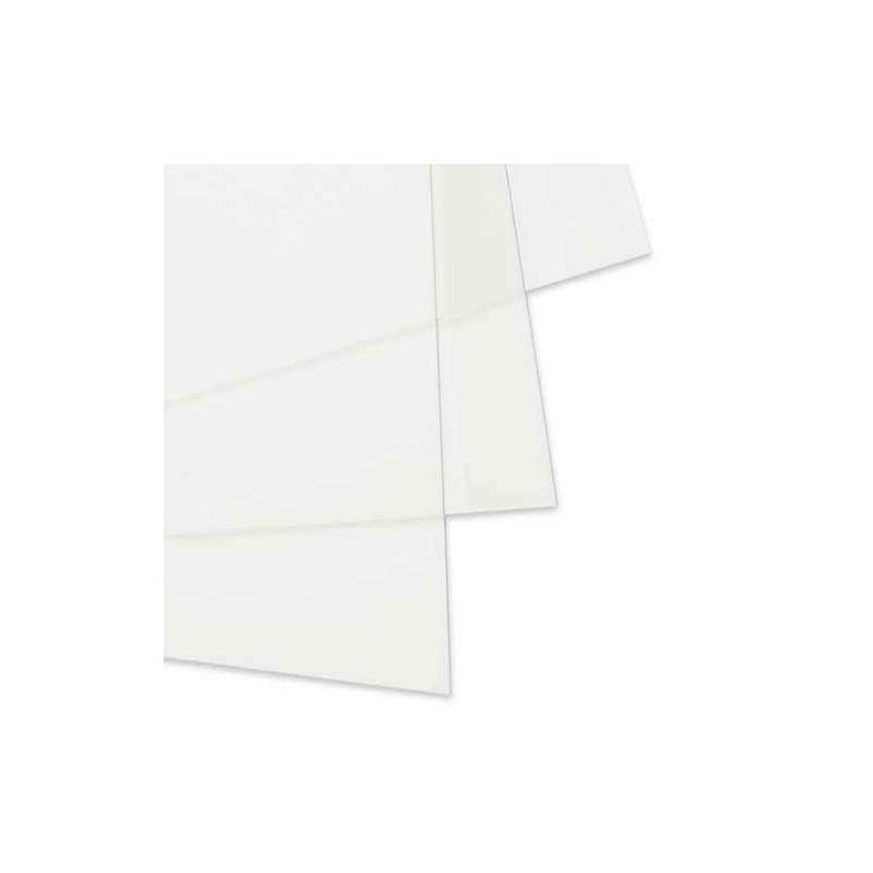 Plaques en polyester Vivak (PET-G), format : 50 x 50 cm - épaisseur : 1,5 mm