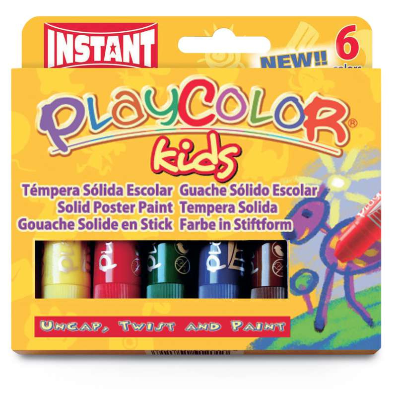 Gouache solide Playcolor Kids, 6 couleurs