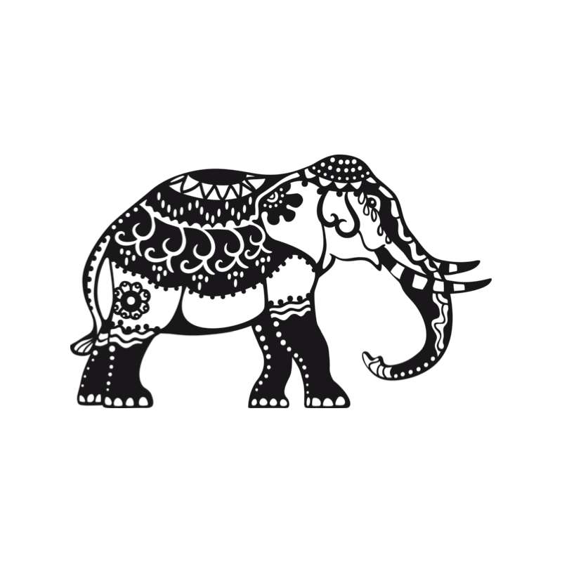 Pochoirs silhouette Marabu - A4 - 21x29,7cm, Eléphant d'Inde