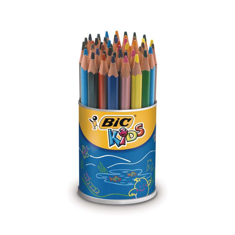 Etui crayons de couleur Bic Kids Evolution Triangle, 48 crayons