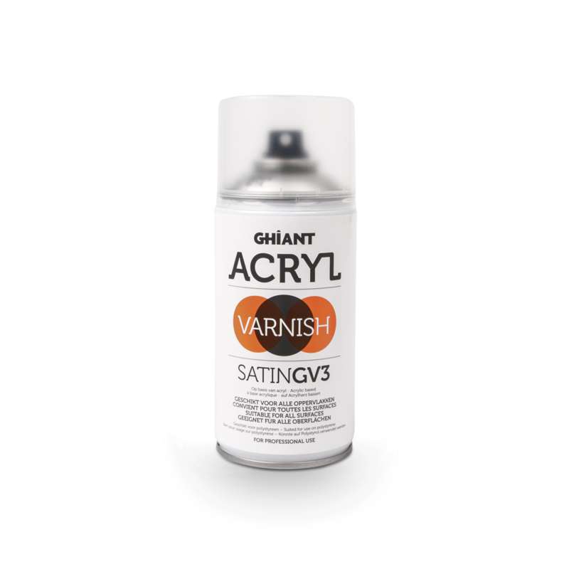 Vernis aérosol pour acrylique Ghiant, 300 ml - Satiné