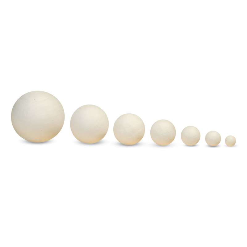 Boules en cellulose, 100 boules blanches, diamétre 18 mm