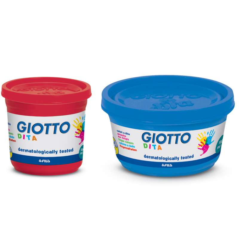 Set de 6 couleurs gouache au doigt Giotto, 6 x 100 ml