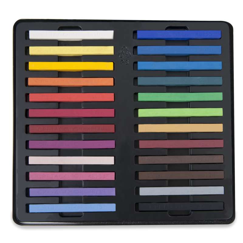 Coffret en métal de 24 pastels Crétacolor, 24 pastels