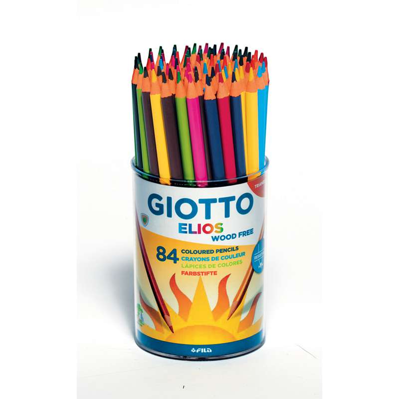 Pot de 84 crayons de couleurs Elios Wood Free