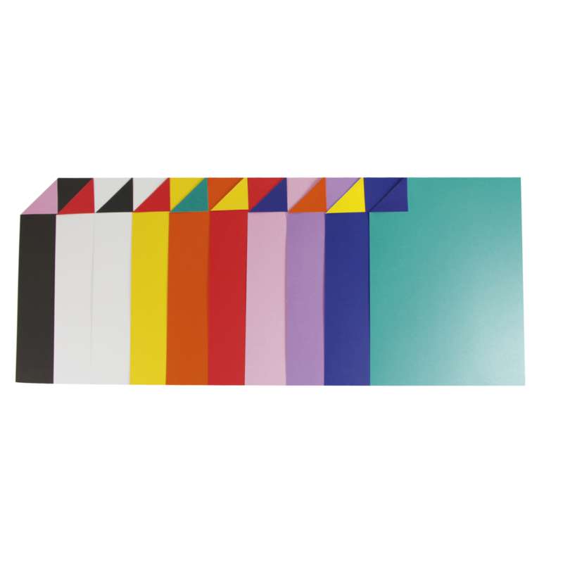 Papier cartoline bicolore Clairefontaine, 50 x 65 cm (Raisin) - 150 g/m² - 25 feuilles