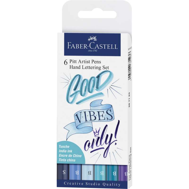 Set Hand Lettering Faber Castell - 6 feutres, Good vibes
