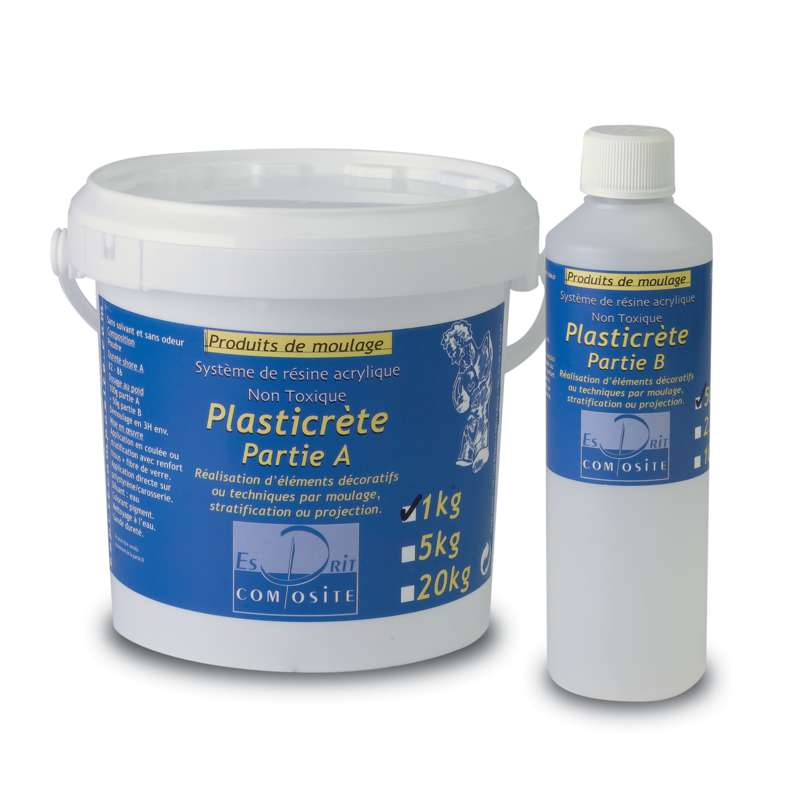Résine acrylique plasticrète (non toxique), 1,5kg