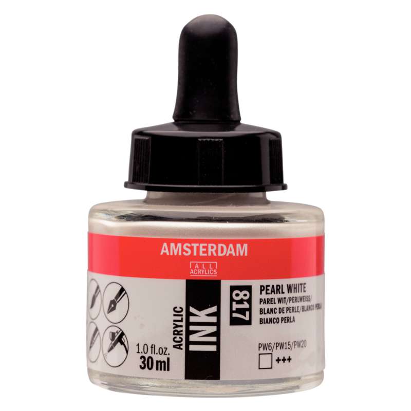 Encre acrylique Amsterdam, 30 ml, Blanc nacré