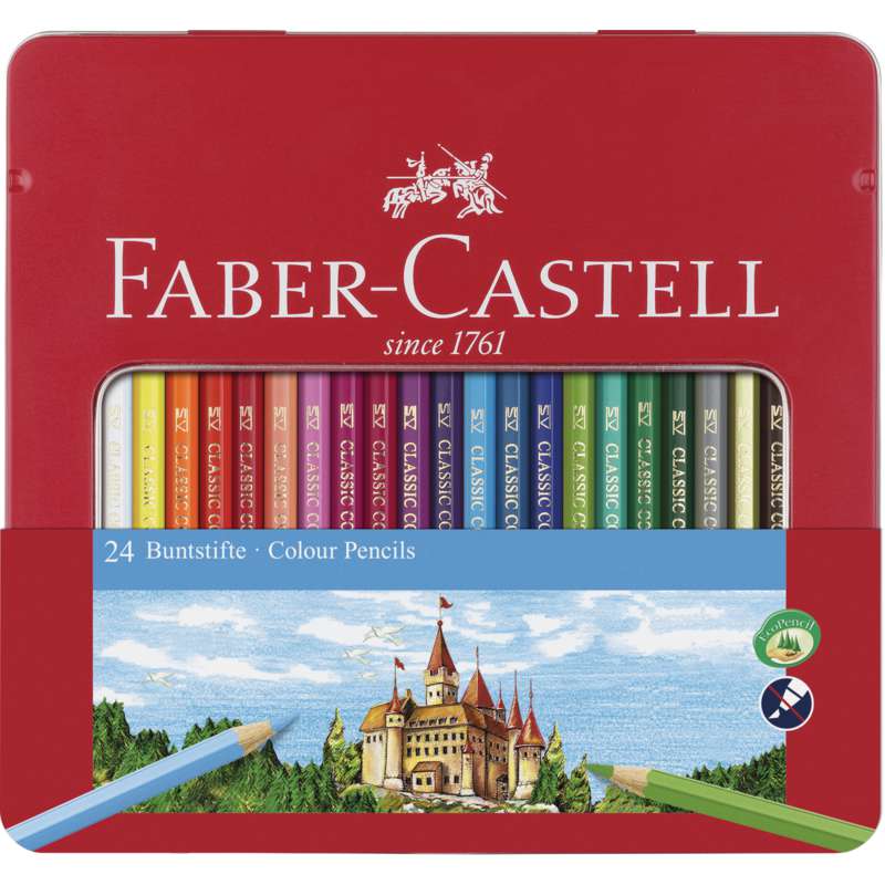 Coffret de crayons de couleur Faber-Castell, 24 crayons
