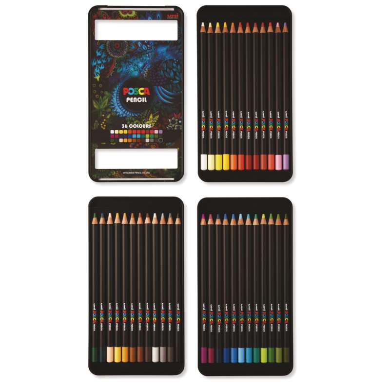 Coffret de 36 crayons de couleurs Posca