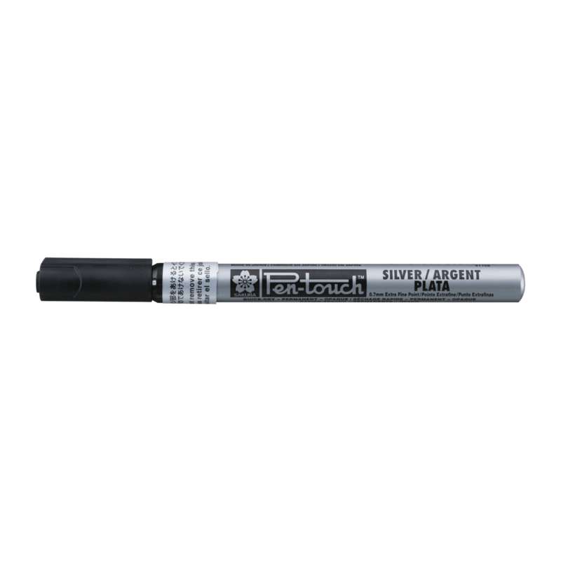 Feutre Pen-Touch Sakura, 0,7 mm - extra-fin, Argent