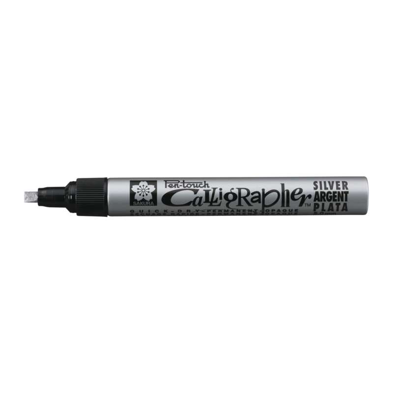 Feutre Pigma Pen Touch Calligrapher, 5 mm - Argent
