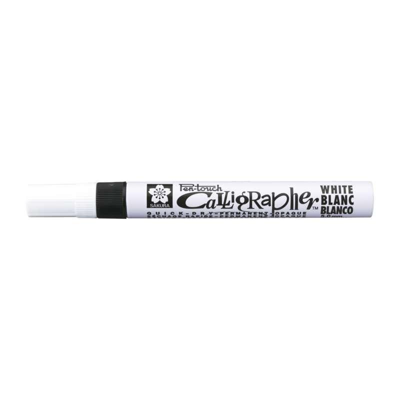 Feutre Pigma Pen Touch Calligrapher, 5 mm - Blanc