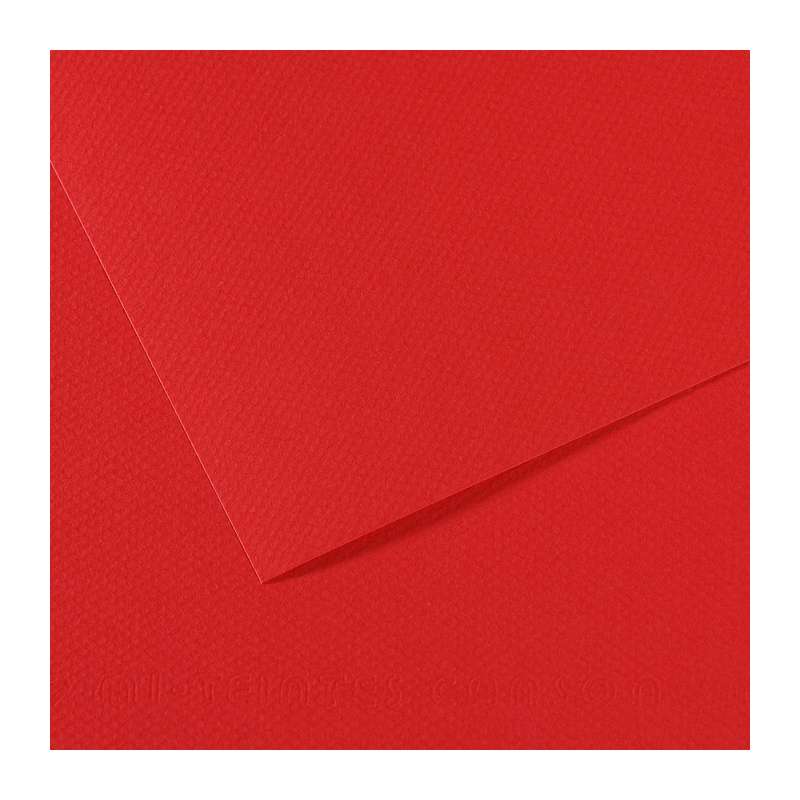 Papier mi-teintes Canson, 75 x 110 cm (Grand aigle) - 160 g/m², Rouge vif