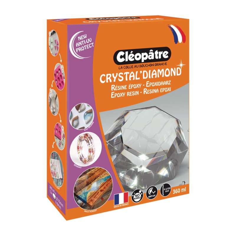 Résine Crystal Glass' de Cléopâtre, Kit 360 ml